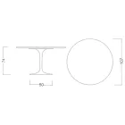 Masa Tulip Eero Saarinen H 73 rotundă în negru absolut Made in Italy - Scarlet Viadurini