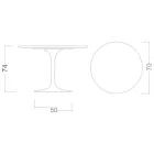 Masa Eero Saarinen Tulip H 74 cu blat din laminat lichid negru Made in Italy - Scarlet Viadurini