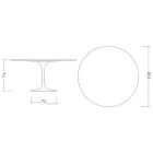 Masă Eero Saarinen Tulip H 74 cu blat MDF cu laminat lichid negru - Scarlet Viadurini