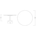 Masă Eero Saarinen Tulip H 74 cu blat MDF cu laminat lichid negru - Scarlet Viadurini