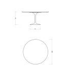 Masă Tulip Eero Saarinen H 74 din ceramică Morpheus fabricată în Italia - Stacojiu Viadurini