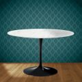Masă Eero Saarinen Tulip H 74 în ceramică Salina fabricată în Italia - Stacojiu