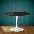 Masă Eero Saarinen Tulip H 74 în ceramică Somnia fabricată în Italia - Stacojiu Viadurini