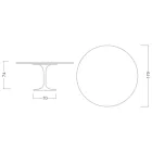 Masă Tulip Eero Saarinen H 74 din marmură Arabescato Made in Italy - Scarlet Viadurini