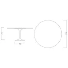 Masă Eero Saarinen H 74 Tulip în aur Calacatta Marmură Made in Italy - Scarlet Viadurini