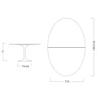Eero Saarinen Tulip Tabelul H 74 Oval extensibil în negru lichid laminat - Scarlet Viadurini