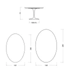 Masă Tulip Eero Saarinen H 74 Ovală din Ceramică Rem Fabricată în Italia - Scarlet Viadurini