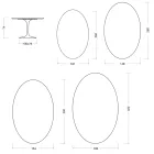 Masă Eero Saarinen Tulip H 74 Ovală din Laminat Lichid Fabricată în Italia - Stacojiu Viadurini