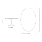 Tulip Table Eero Saarinen H 74 Oval în negru lichid laminat Made in Italy - Scarlet Viadurini