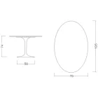 Tulip Table Eero Saarinen H 74 Oval în negru lichid laminat Made in Italy - Scarlet Viadurini