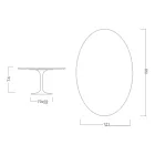 Masă Eero Saarinen Tulip H 74 ovală din marmură neagră Marquinia Made in Italy - Scarlet Viadurini