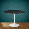 Masă Eero Saarinen Tulip H 74 rotundă din ceramică Domoos fabricată în Italia - Stacojiu