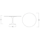 Masă Eero Saarinen Tulip H 74 rotundă din ceramică Somnia fabricată în Italia - Stacojiu Viadurini