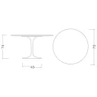 Masa Eero Saarinen Tulip H 74 rotund în aur Calacatta Marmura Made in Italy - Scarlet Viadurini