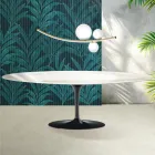 Masă Saarinen Tulip H 74 cm din ceramică Florim Calacatta aurie lucioasă - Scarlet Viadurini