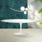 Masa Tulip Saarinen H 74 cm din ceramica Florim Statuario Lucido - Scarlet Viadurini