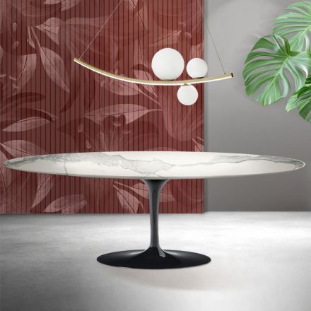 Masa Saarinen Tulip H 74 cm in Matt Florim Statuario Ceramica - Scarlet Viadurini