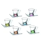 Pahare de cafea ecologice din cristal transparent sau colorat 12 bucăți - Amalgam Viadurini
