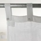 Perdeau de in alb si usor cu design central elegant din dantela - Geogeo Viadurini