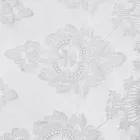 Perdeau italian de lux din in ușoare cu organza și broderie albă - Marinella Viadurini