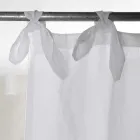 Perdele din in alb sau retro lejer si organza cu cravate de lux - Karnak Viadurini