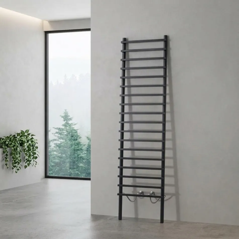 Radiator hidraulic din oțel carbon negru, fabricat în Italia - Raggio Viadurini
