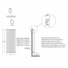 Radiator de perete vertical din oțel Design modern 1017 wați - Zigolo Viadurini