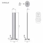 Radiator electric cu pardoseală cu design unic sau dublu LED la 500 W - Stilus Viadurini