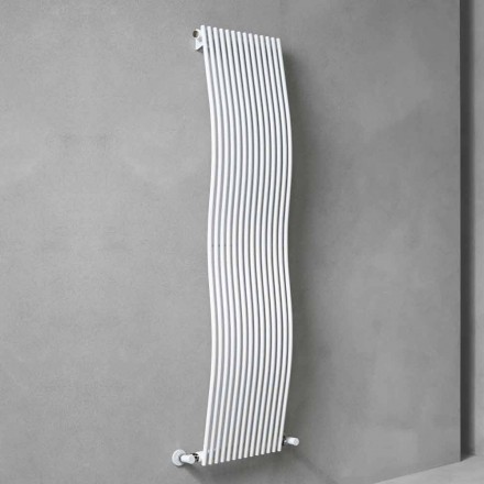 Radiator vertical pentru baie Design modern ondulat 1181 wați - Tucano Viadurini