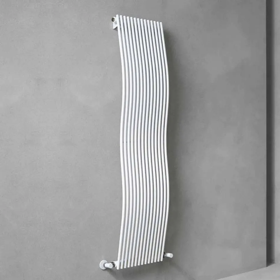 Radiator vertical pentru baie Design modern ondulat 1181 wați - Tucano Viadurini