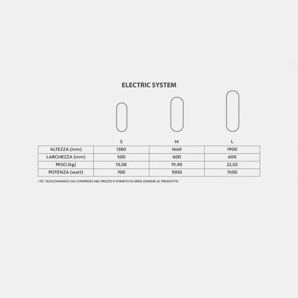Termoarredo electrice de proiectare Brian sticla, realizate în Italia Viadurini