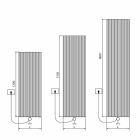 Radiator electric de perete cu design vertical în oțel 900 W - 1000 linii Viadurini
