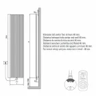 Radiator electric de perete cu design vertical în oțel 900 W - 1000 linii Viadurini