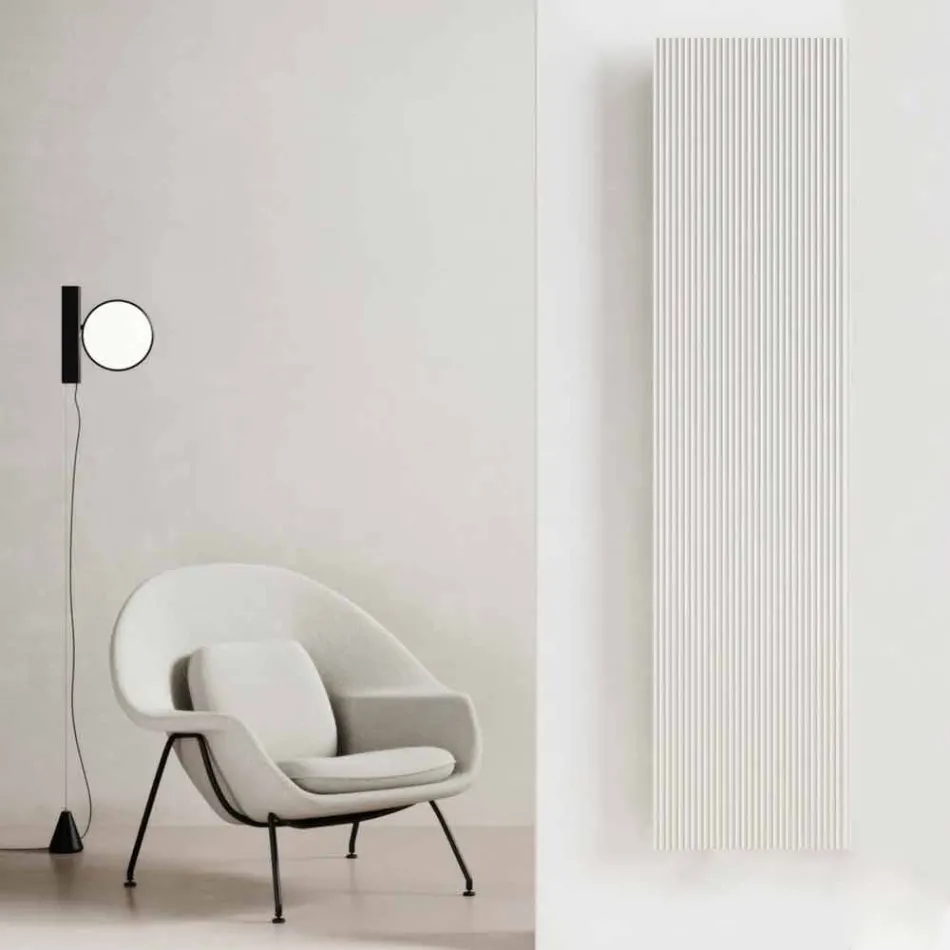 Radiator electric de perete cu design vertical în oțel 900 W - 1000 linii Viadurini