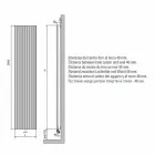 Radiator hidraulic de perete cu design vertical în oțel 900 W - 1000 linii Viadurini