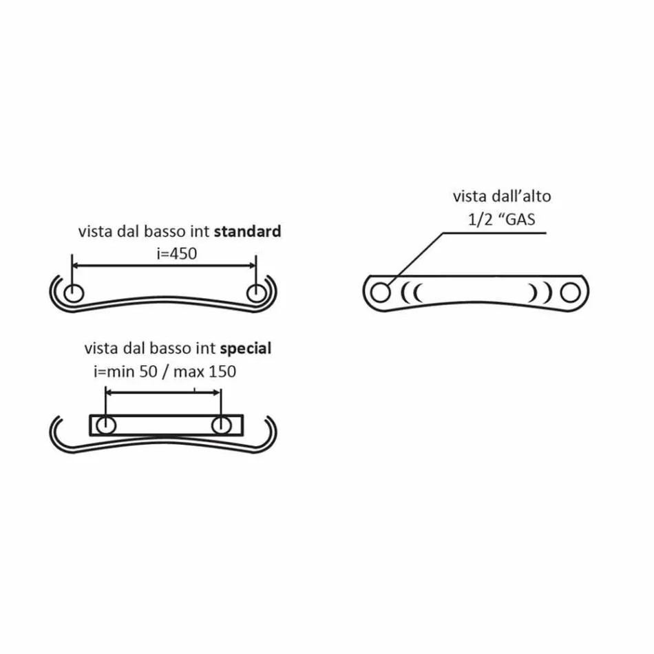 Radiator cu design hidraulic vertical în aluminiu până la 1061 wați - îndoit Viadurini