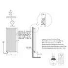 Radiator electric de perete Design modern vertical 1000 W - Zigolo Viadurini