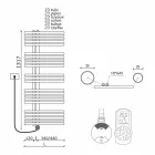Radiator electric de baie modern de perete de până la 700 W - Peacock Viadurini