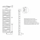 Radiator electric de design pentru cameră de zi sau baie cu 1000 W Led - Shine Viadurini