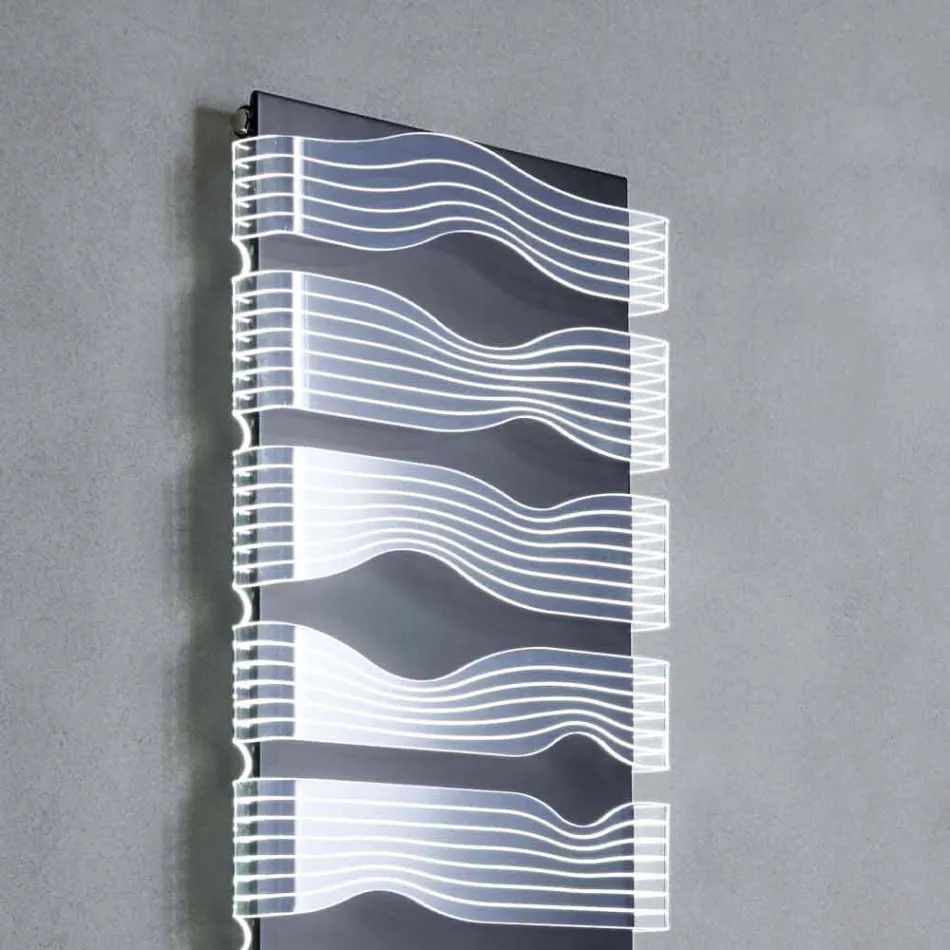 Radiator electric de design pentru cameră de zi sau baie cu 1000 W Led - Shine Viadurini