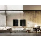 Infraroșu design radiator electric în sticlă neagră Viadurini