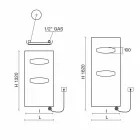 Radiator de design electric pentru baie din oțel 6 măsuri 1000 W - mască Viadurini