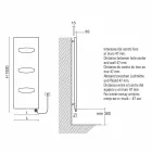 Radiator de design electric pentru baie din oțel 6 măsuri 1000 W - mască Viadurini