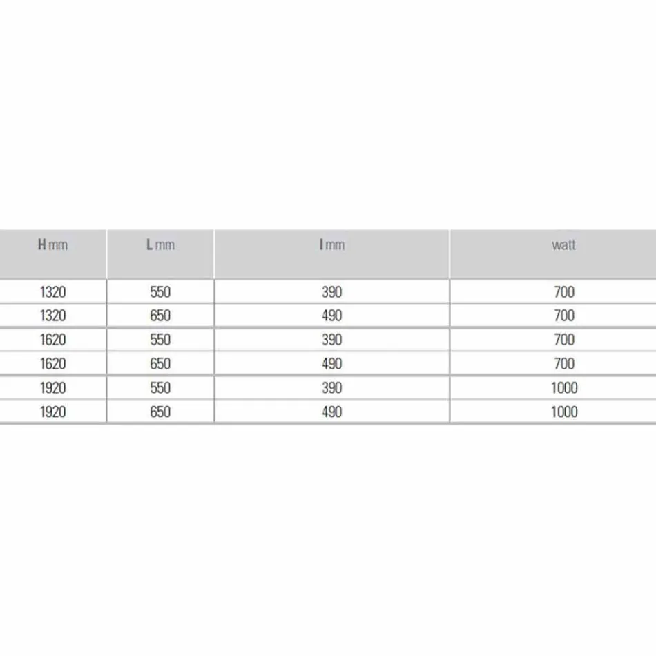 Radiator de design electric pentru baie din oțel 6 măsuri 1000 W - mască Viadurini