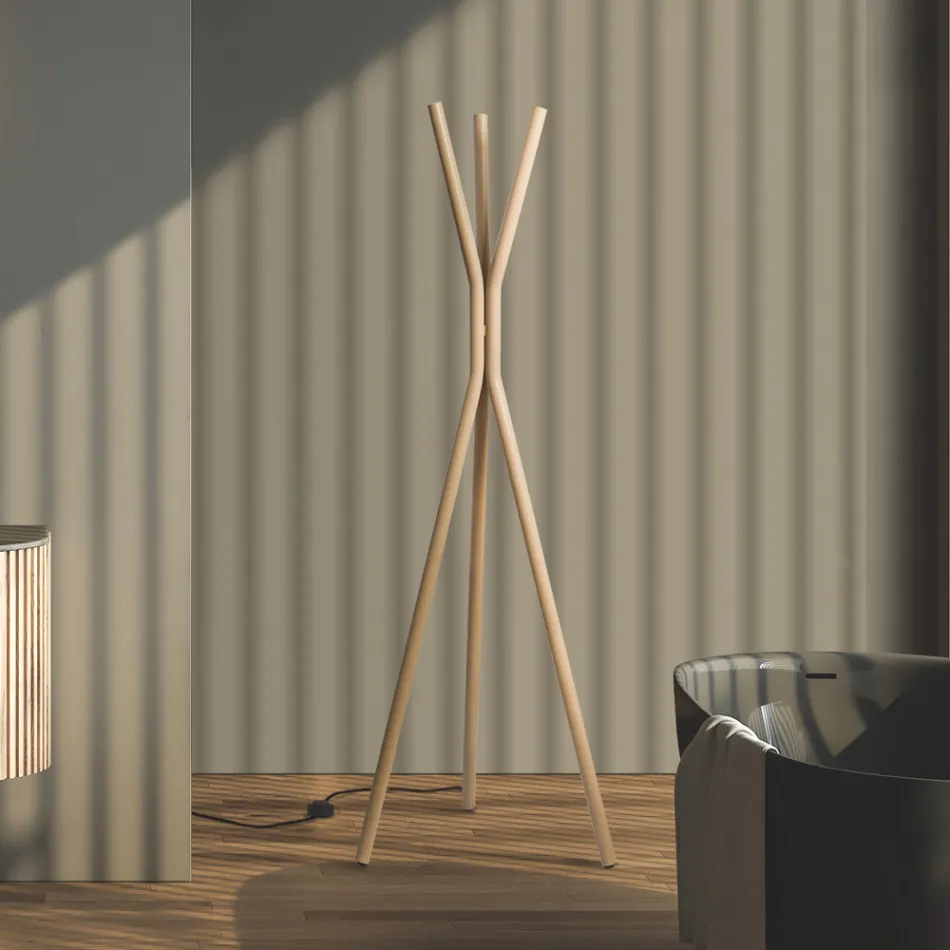 Radiator electric de sine stătător din oțel cu comutator de picior - copac Viadurini