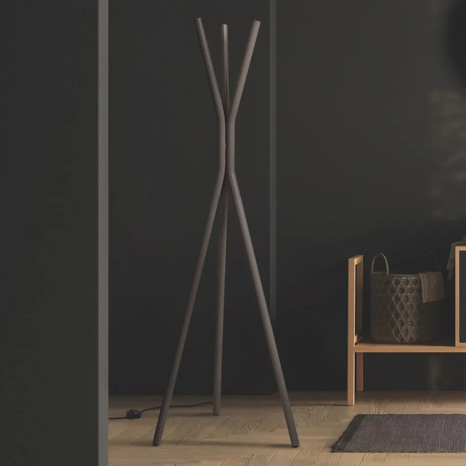 Radiator electric de sine stătător din oțel cu comutator de picior - copac Viadurini