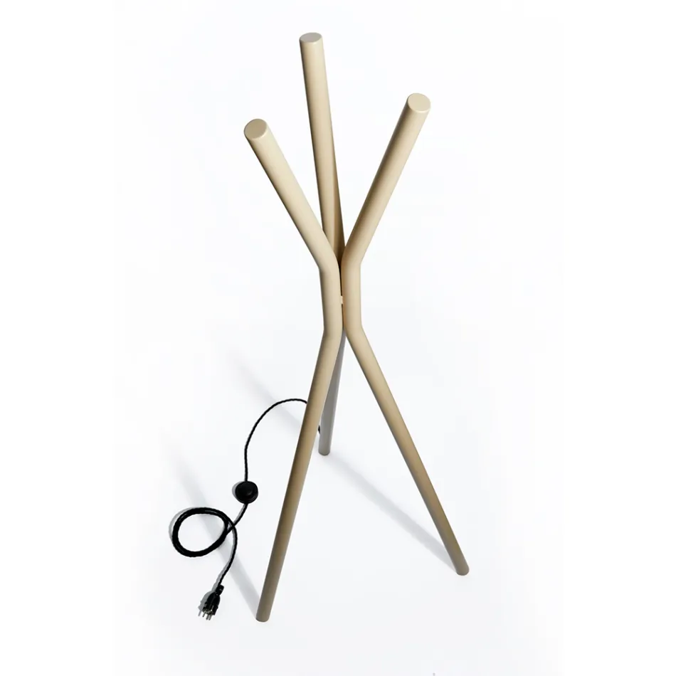 Radiator electric de sine stătător din oțel cu comutator de picior - copac Viadurini