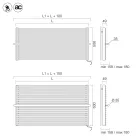 Radiator electric din oțel carbon bej, fabricat în Italia - Solaris Viadurini