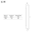 Radiator electric din oțel carbon cu două finisaje fabricat în Italia - Ember Viadurini