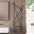 Radiator electric din oțel cu tuburi cu secțiune rotundă, fabricat în Italia - aleatoriu Viadurini